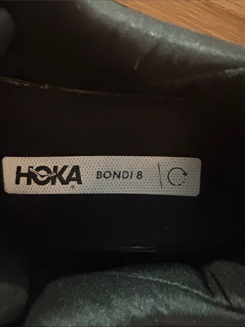 Hoka Clifton 8 Black and White Women's Athletic Running Shoes - Picture 2 of 9